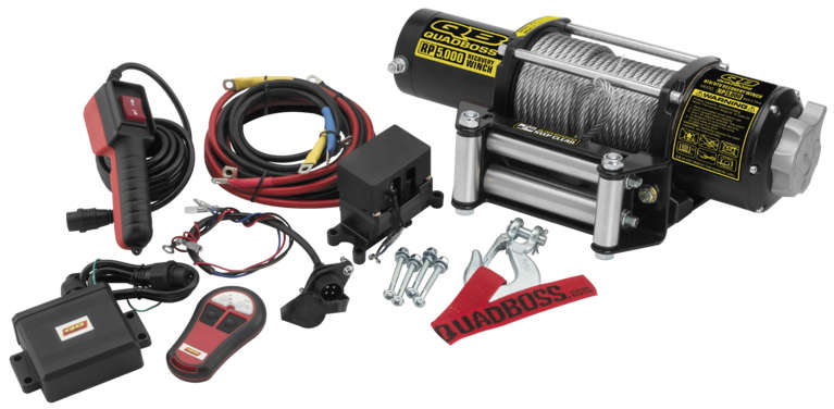 Quadboss 5,000 lbs Winch w Wire Cable 50'