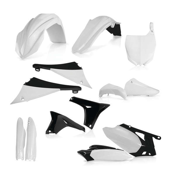 Acerbis Complete Plastic Fender Body Kit White/Black N/A