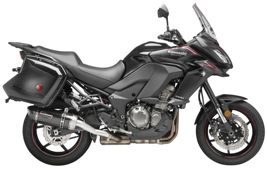 Yosh Alpha Street Slip On CF Exhaust Pipe Works Kawasaki Versys 1000 7