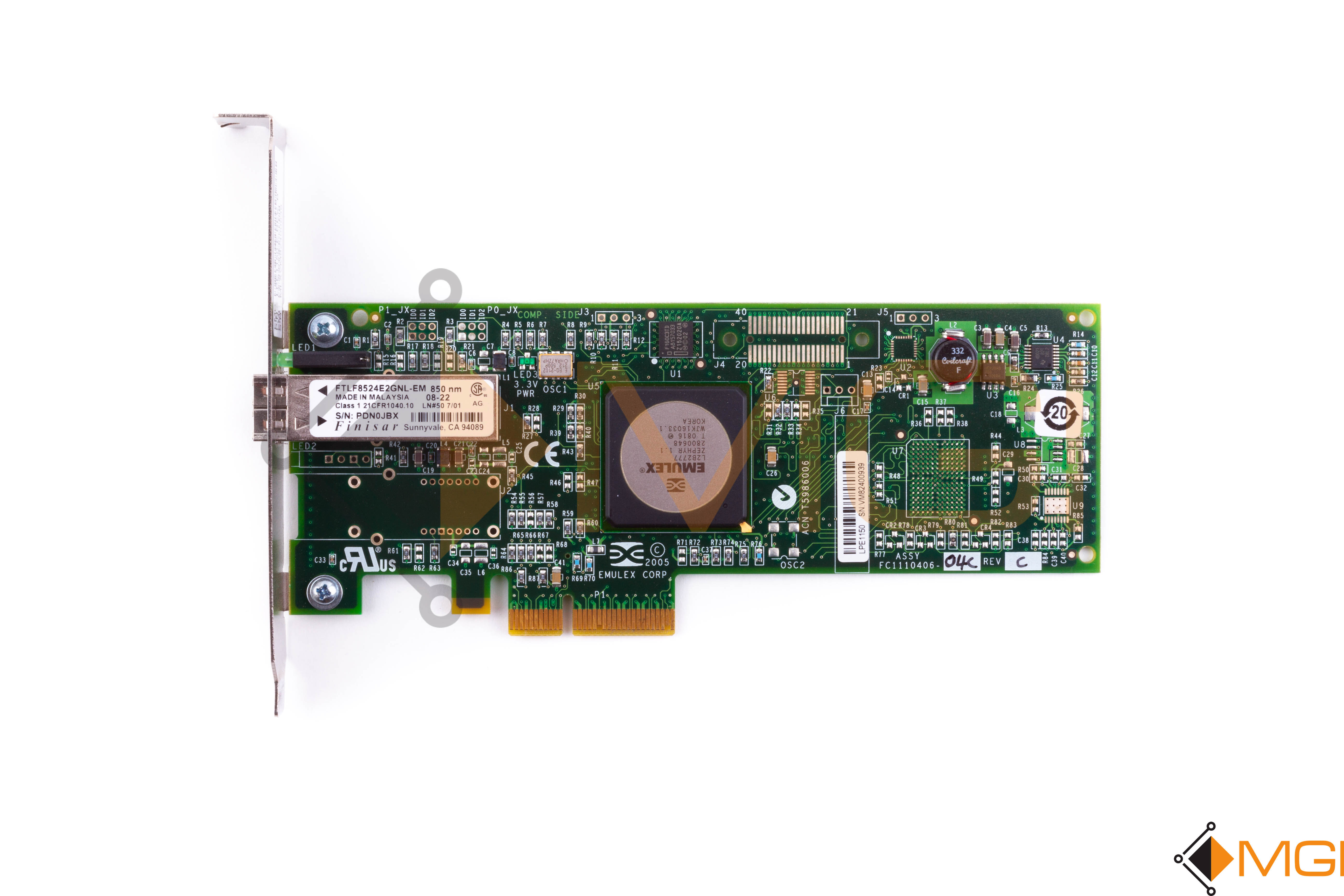 Emulex LPe1150 ロープロファイル PCI-Express4x 4Gbps FC-HBA  rdzdsi3 Emulex LPE1150 4GB Single Port HBA Ethernet Host Bus Adapter