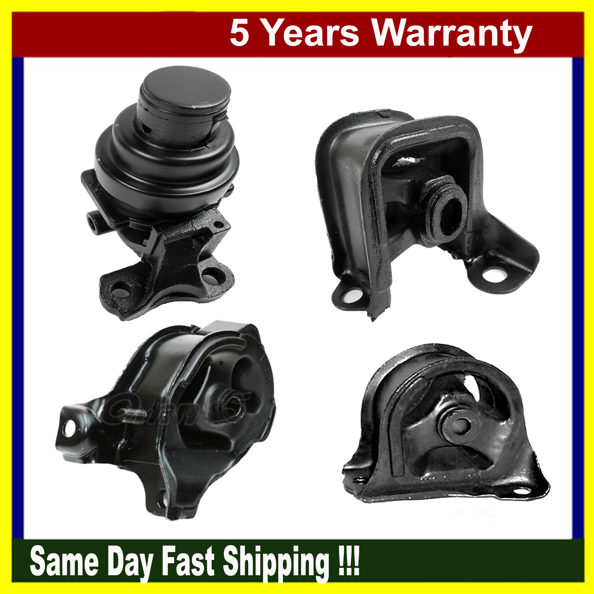 4pcs Front Left Engine Motor Trans Mount Set Fit for HONDA Accord 2.2L 90-93