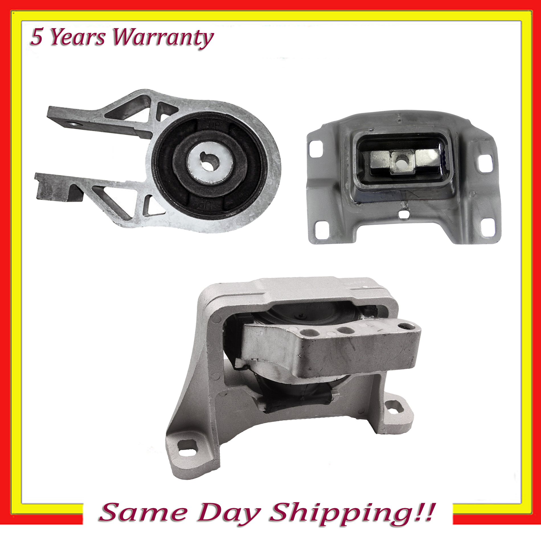 Engine Motor /& Transmission Mount Set 3PCS 2008-2011 for Ford Focus 2.0L