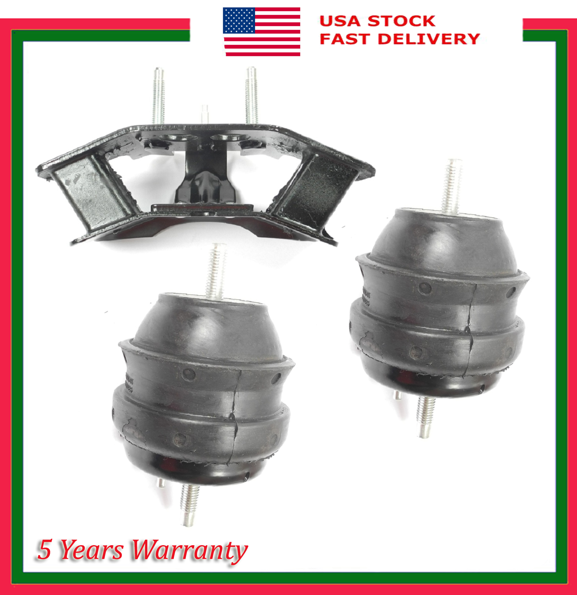 3 PCS Motor /& Trans Mount For 2004-2007 Cadillac CTS 3.6L Engine w// AT