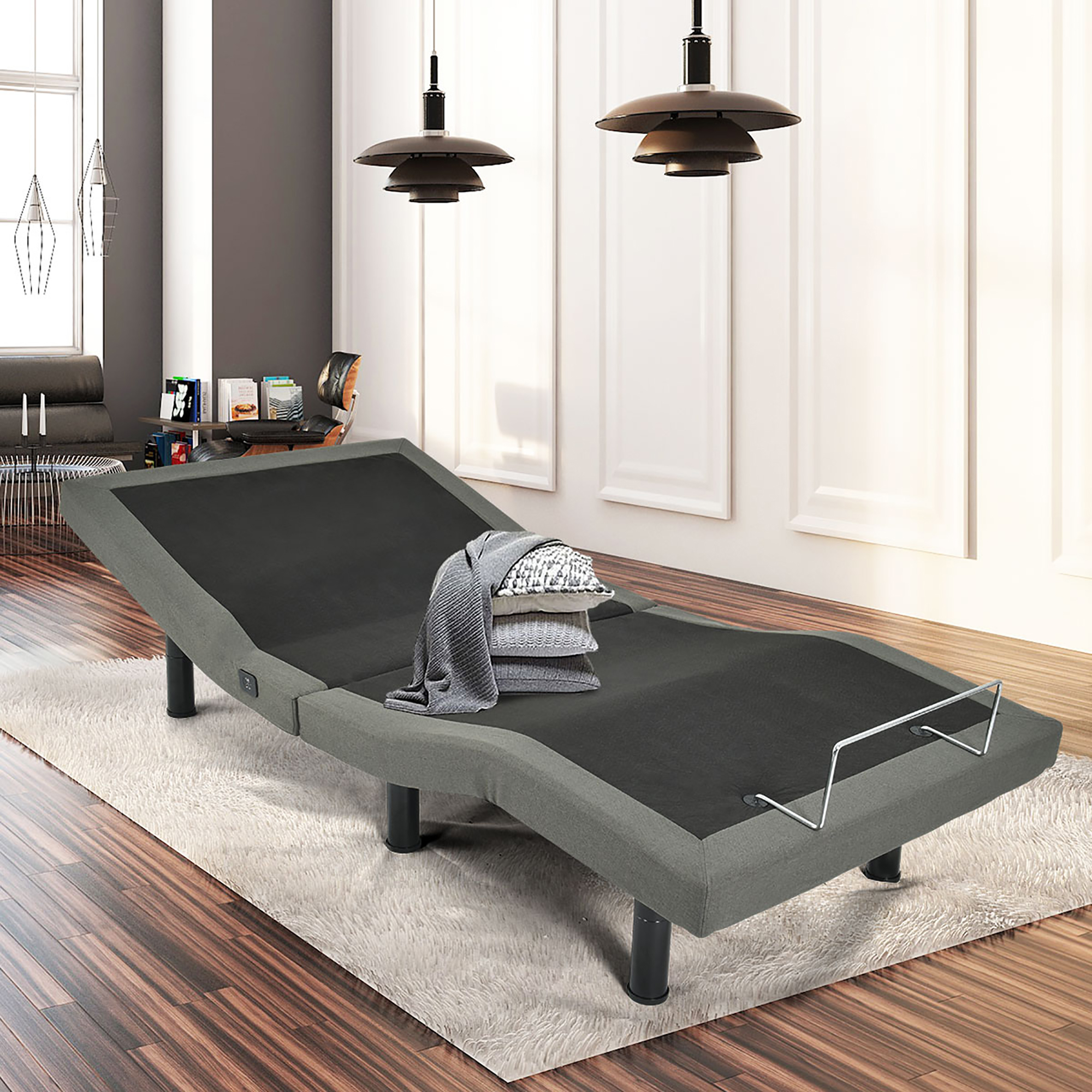 Adjustable Massage Bed Base Upholstered Wireless Remote USB Ports Twin XL eBay