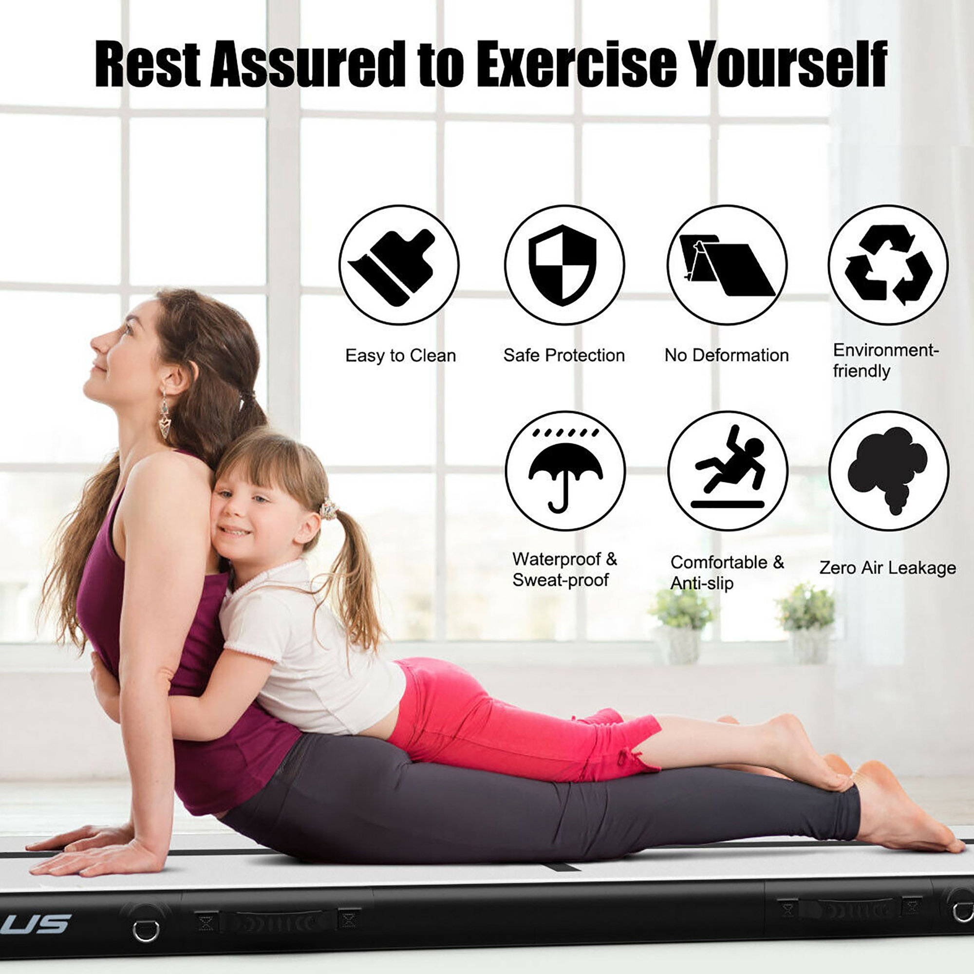 Goplus 10FT Inflatable Gymnastics Tumbling Mat w/ Pump - Picture 9 of 31
