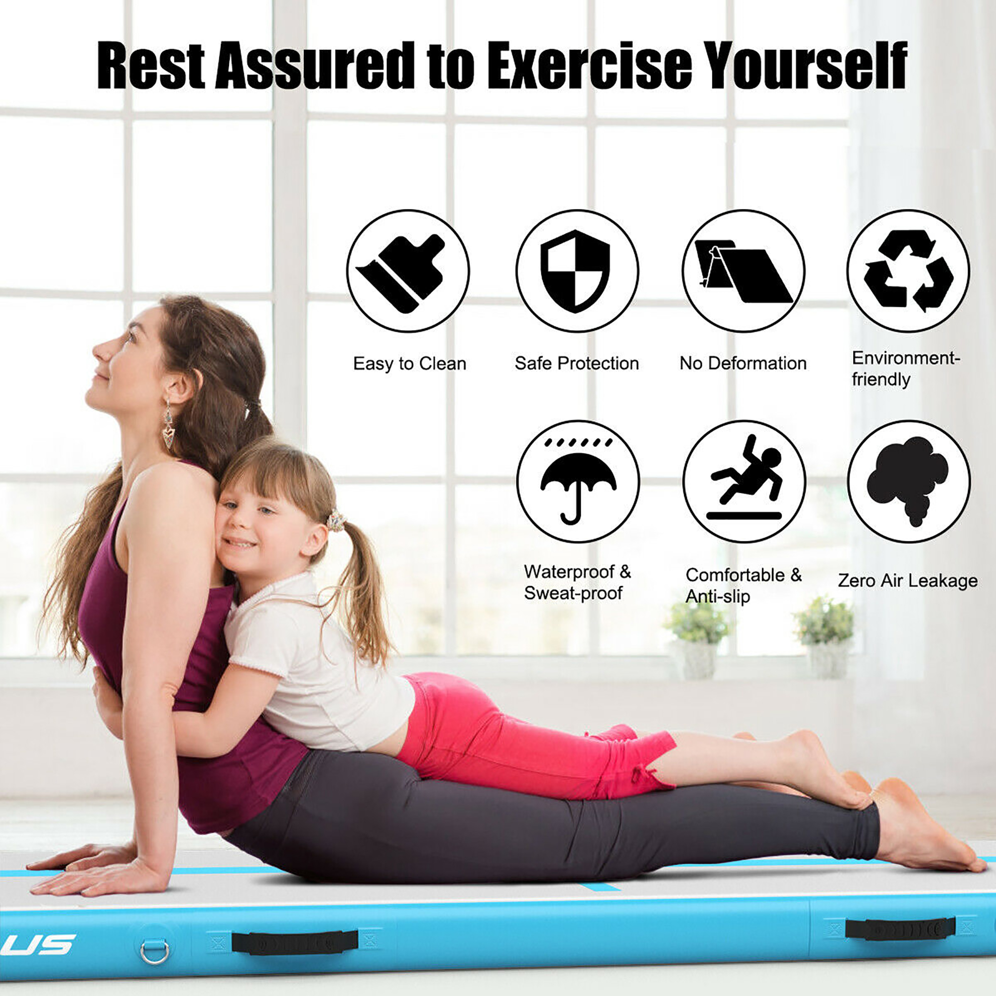 Goplus 10FT Inflatable Gymnastics Tumbling Mat w/ Pump - Picture 28 of 31
