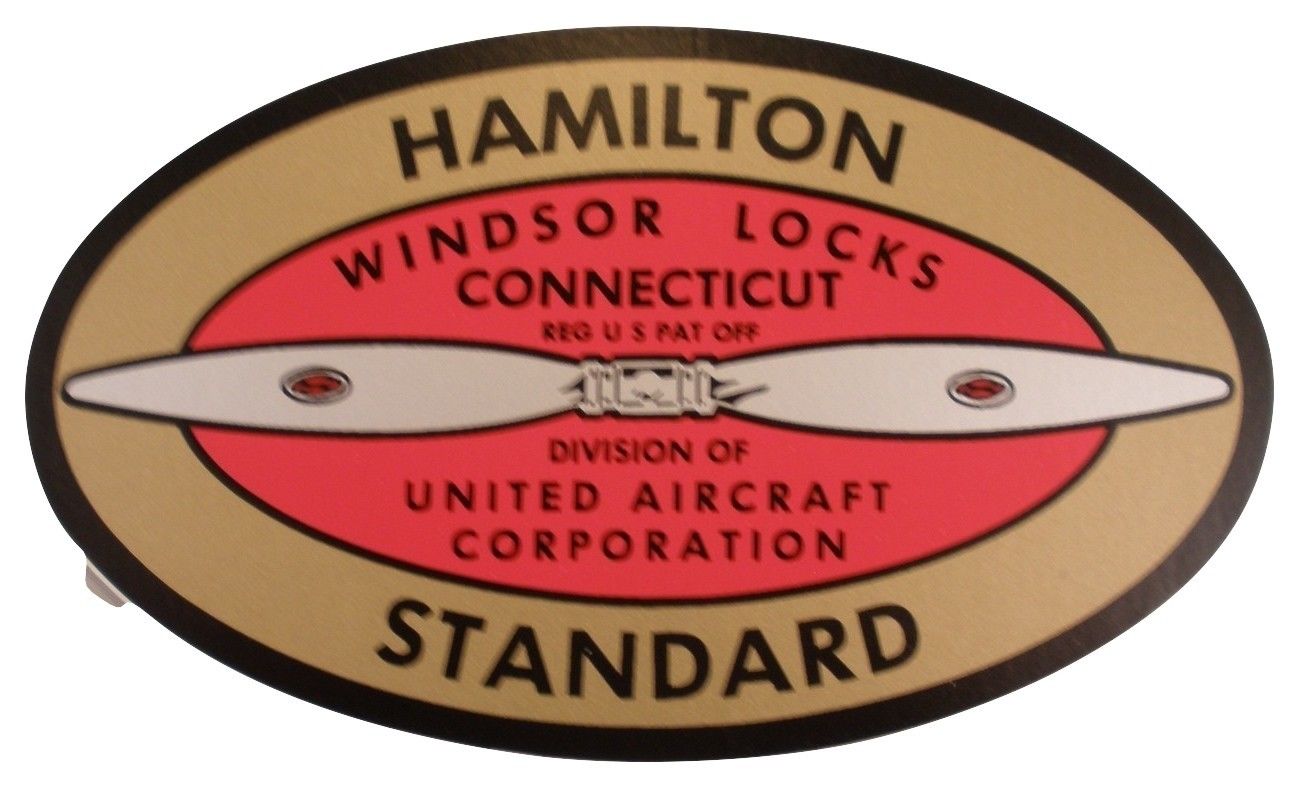 Hamilton Standard Propeller Vinyl Decal, 5 1/2", Vintage Aviation DEC