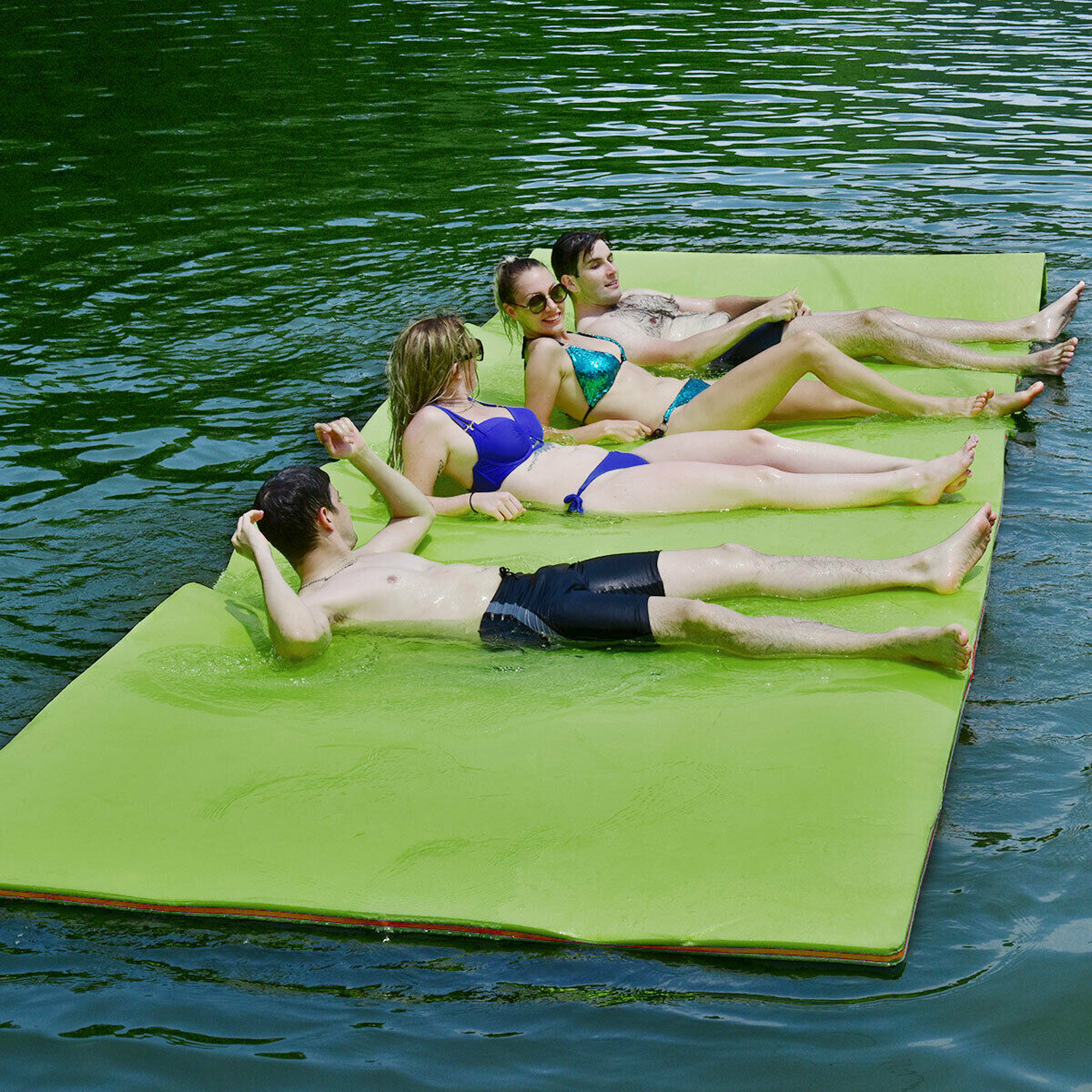 12' x 6' Floating Water Pad Mat 3-Layer Foam Floating Island for