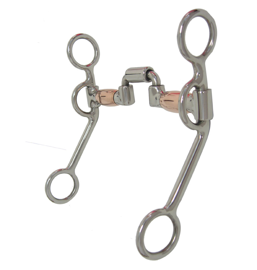AJ Tack Wholesale Calvary Swivel Cheeks Horse Bit Hinged Low Port