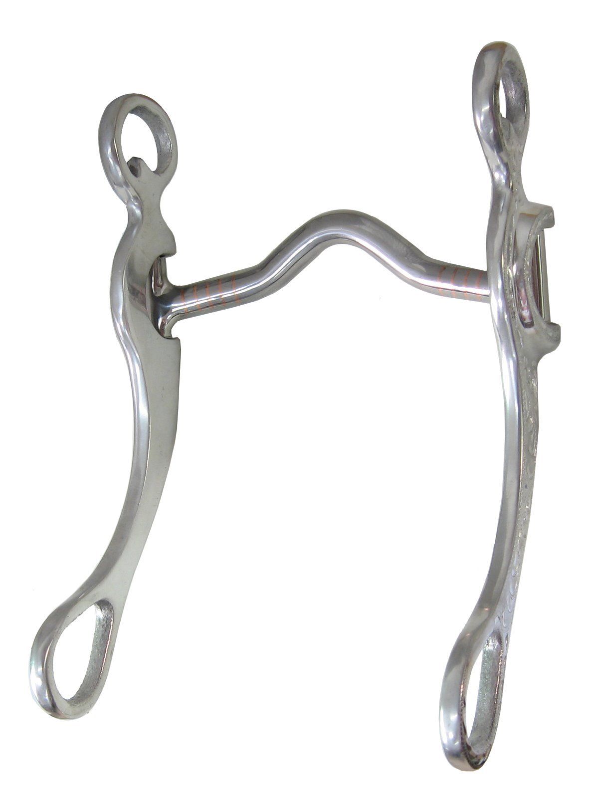 Medium Port Aluminum Grazing Horse Show Bit 5" Sweet Iron Mouth