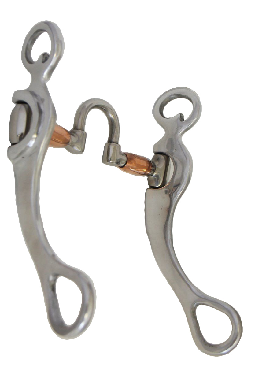 Aluminum Cheeks Horse Correction Port Bit Center Swivel with Copper