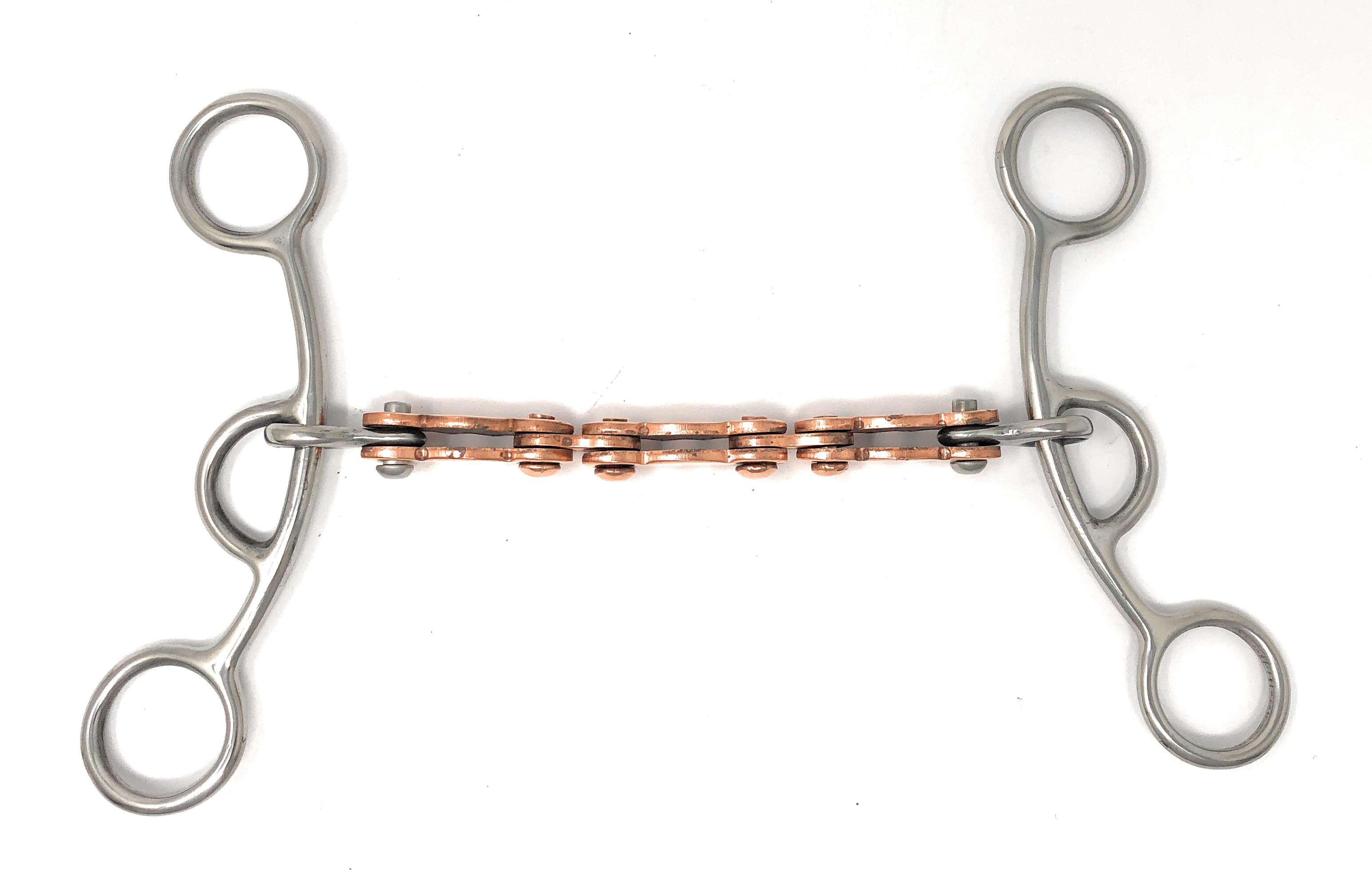 Barrel Gag Horse Bit 5.5 Inch Copper Bike Chain Mouth Stainless Steel