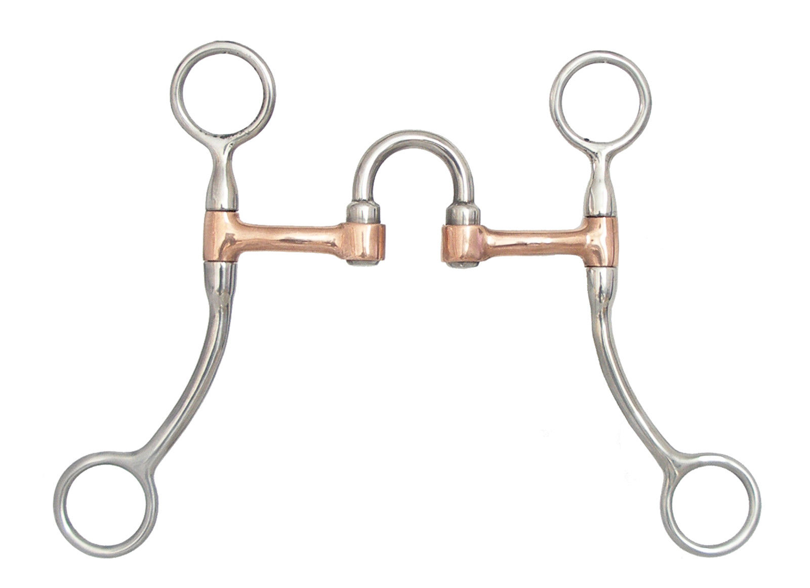Horse Training Bit Correction Mouth Copper Bars Swivel Port Long Cheeks