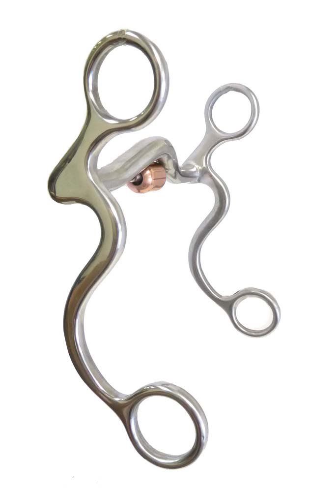 S Shank Low Port Horse Bit with Copper Roller Stainless Steel 5 Inch Mouth eBay