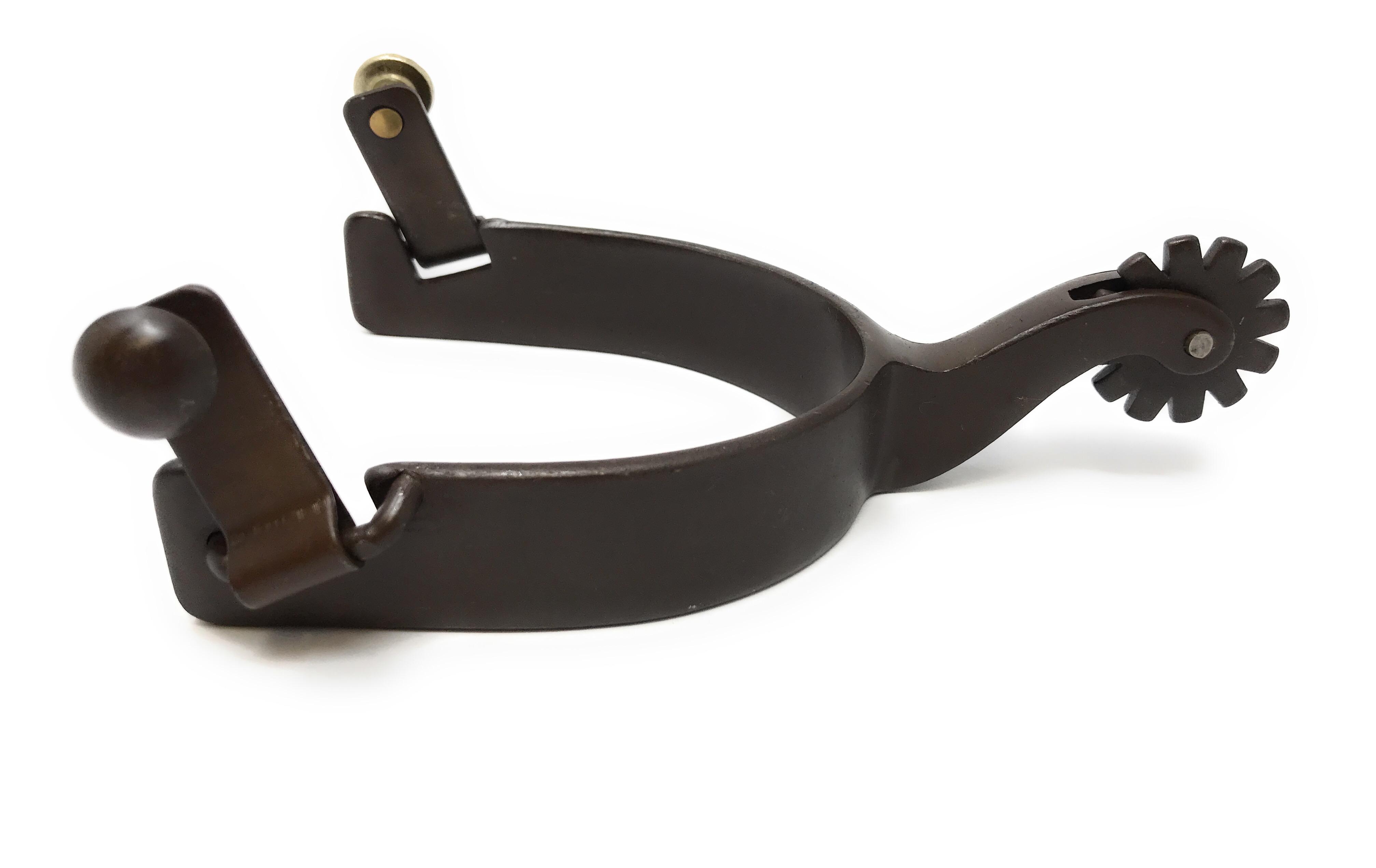 Bronc Rider Show Horse Spurs Silver Engraving Antique Brown Color Mens