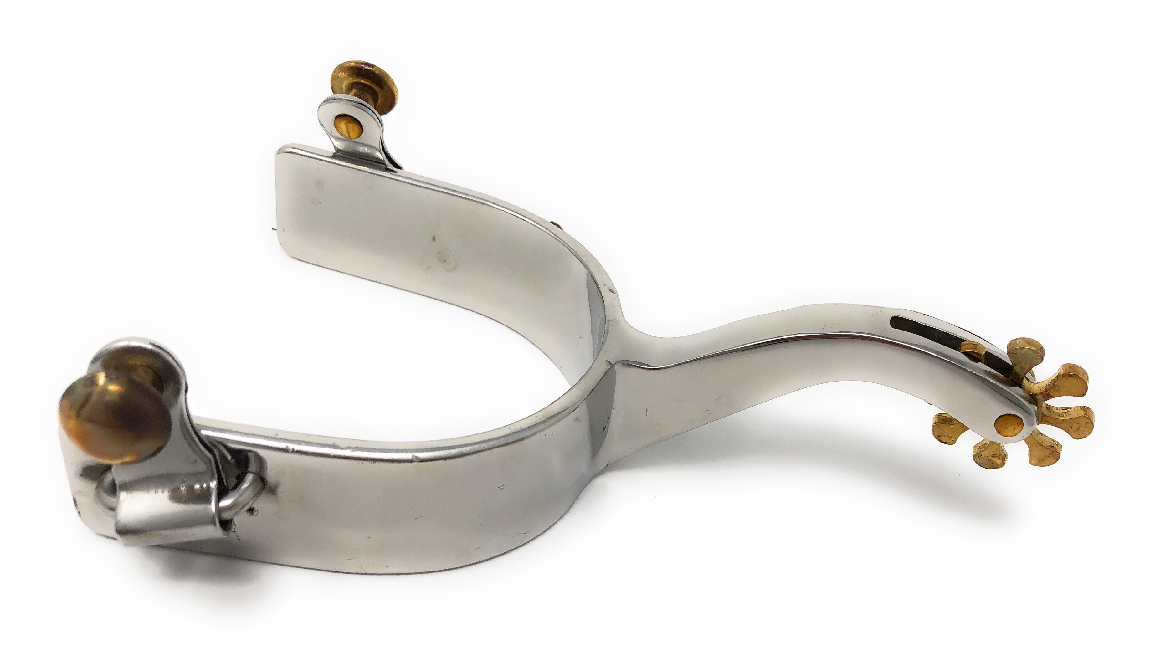 Offset Long Shank Show Spurs Southwestern Arrows Design Brass Rowels