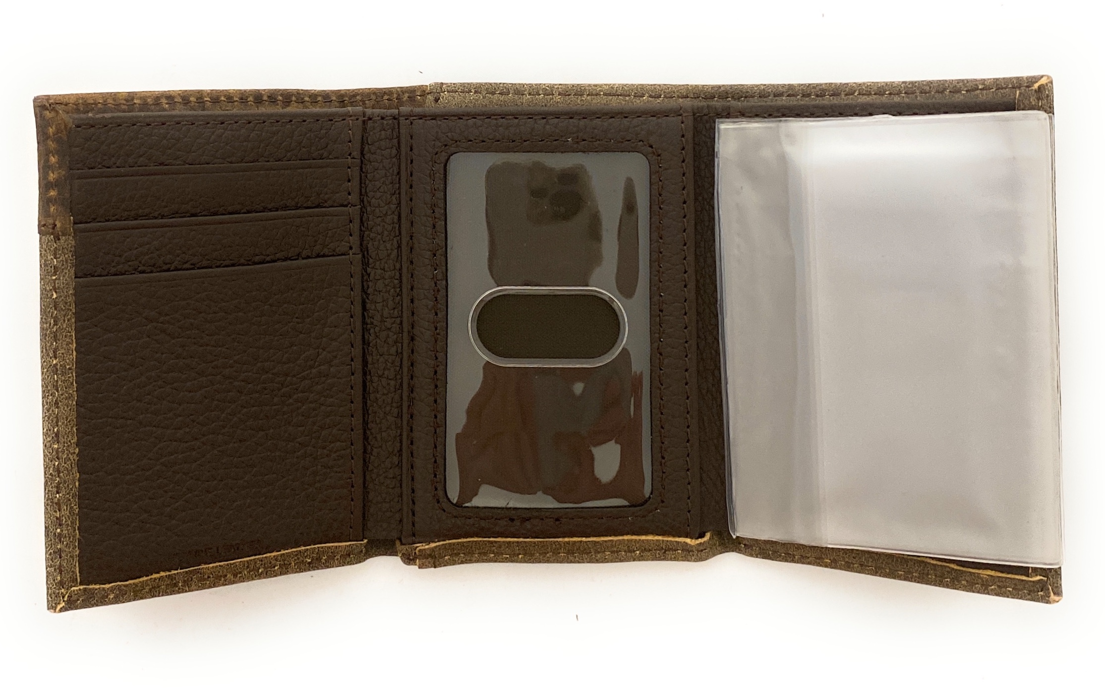 Ariat Mens Leather Wallet Medium Brown Trifold 701340484764 eBay