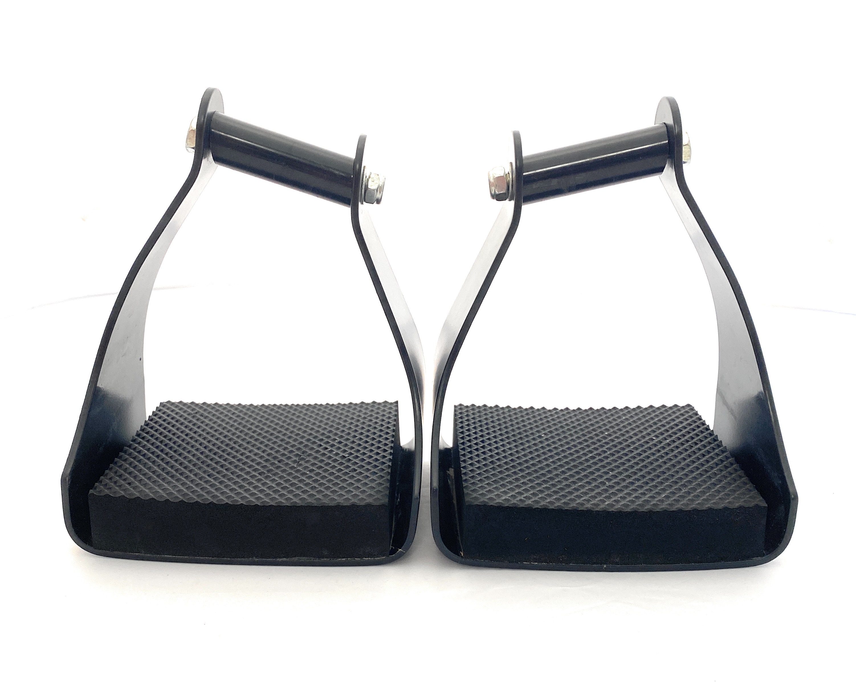 Angled Aluminum Endurance Trail Stirrups Horse Riding Cushioned Foot