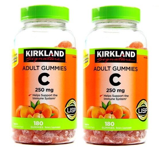 Kirkland Signature Vitamin C 250 mg 360 Adult Gummies 2 x 180 Twin Pack