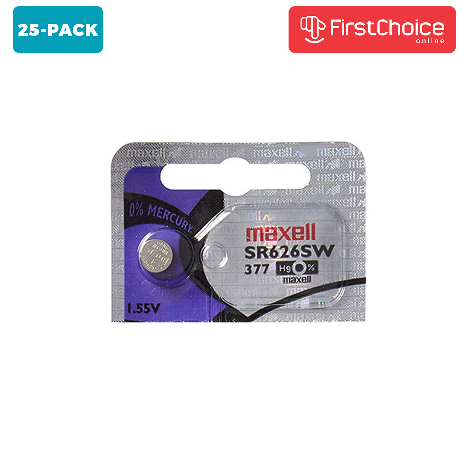 25 Pack Maxell Watch Batteries SR626SW Silver Oxide 1.55V Equivalent 377 BL10 eBay