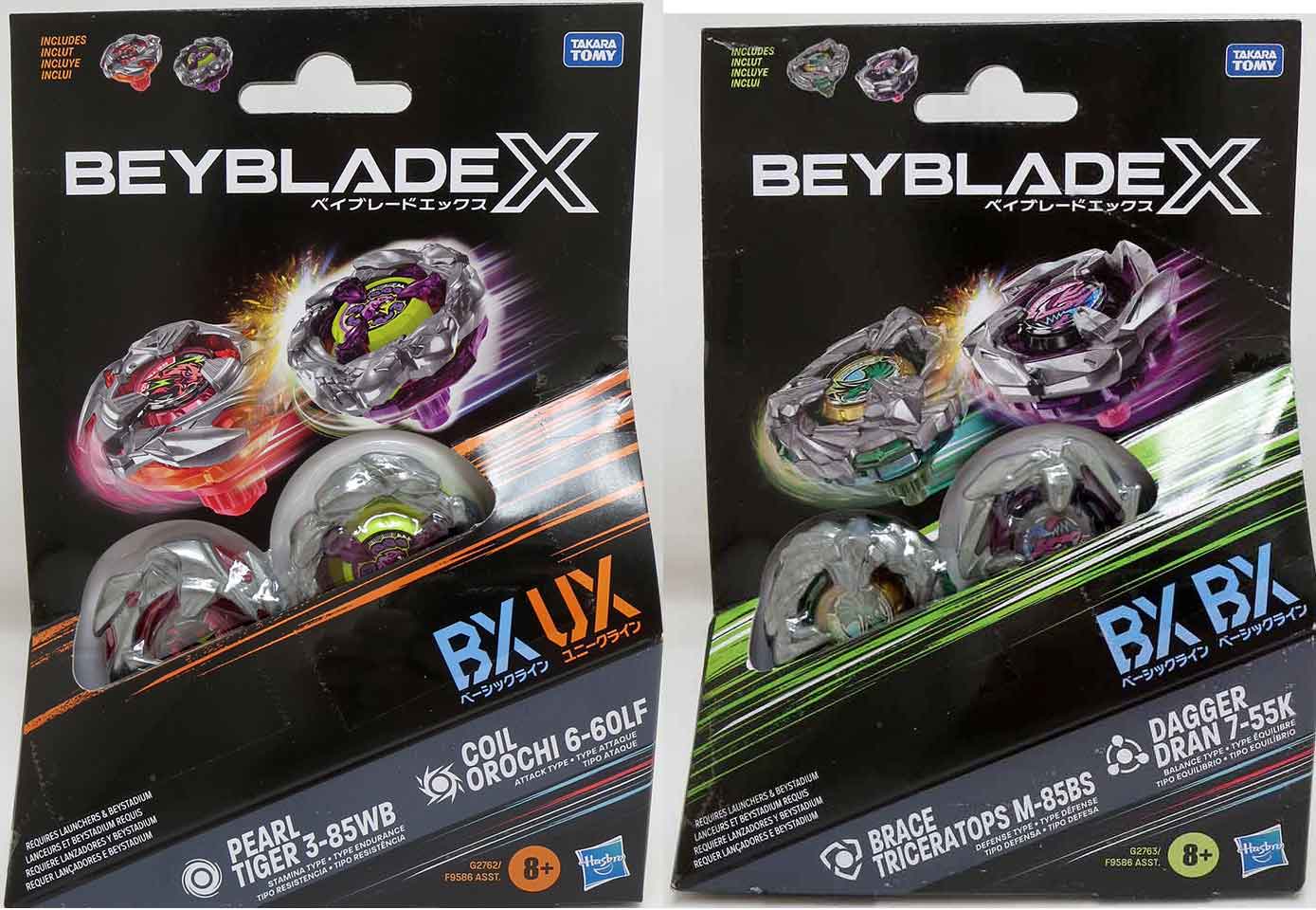 Beyblade X 2-Pack Set of 2 Pearl Tiger & Coil Orochi Brace