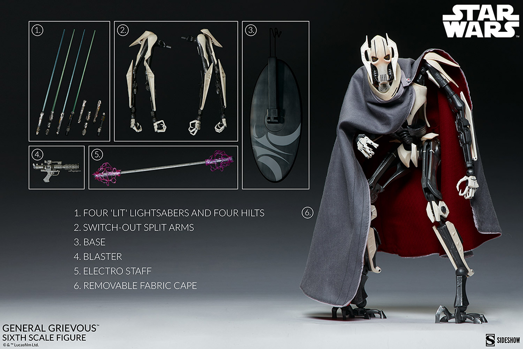 バンダイ GENERAL GRIEVOUS 1/12スケール Q466 BANDAI STAR WARS 1/12 General Grievous Plastic Model Kit