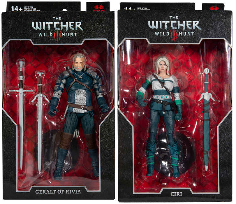 The Witcher Wild Hunt III 7 Inch Figure Wave 3 - Set of 2 (Geralt 