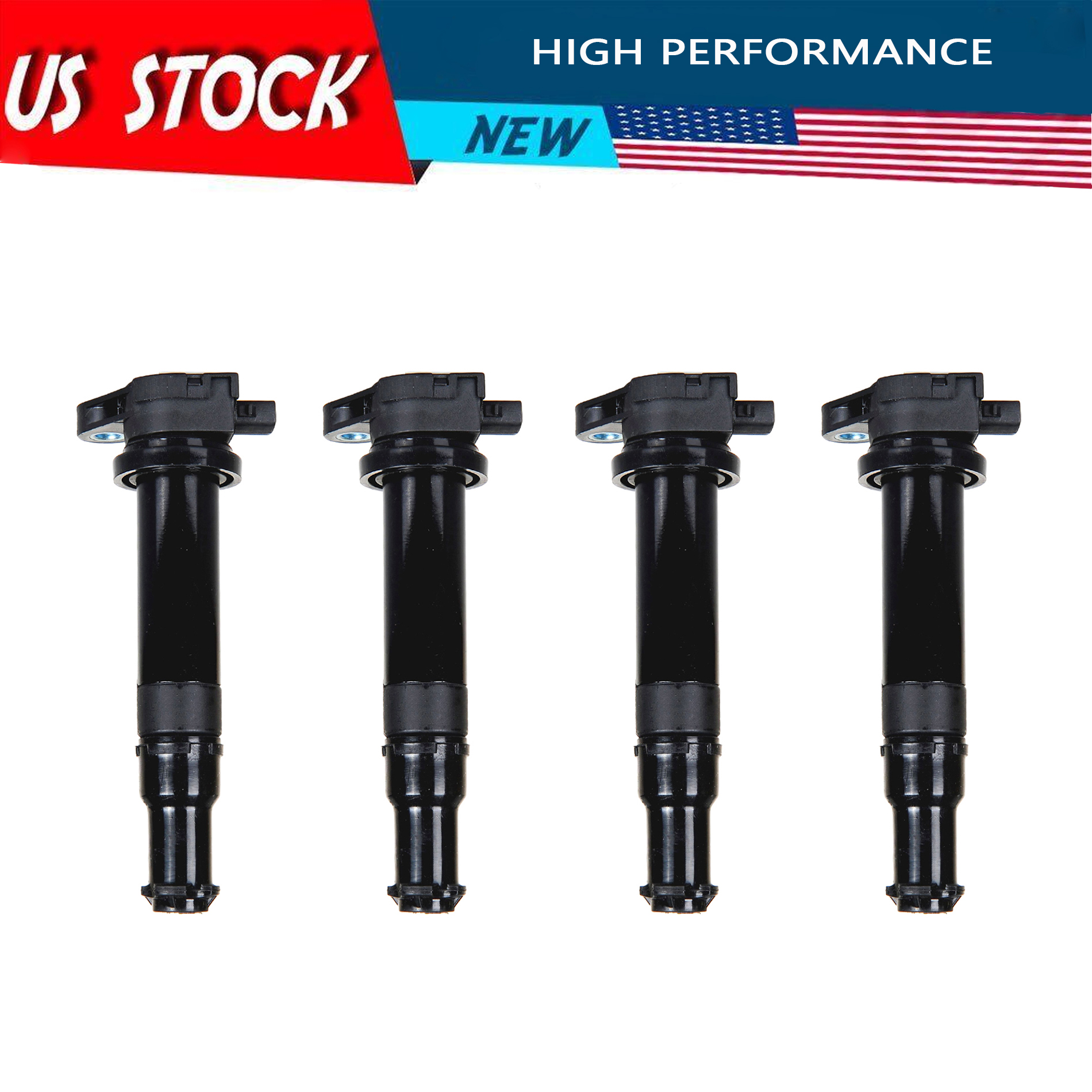 Set of 4 Ignition Coils Fits Hyundai Accent Kia Rio Rio5 1.6L UF499 C1543