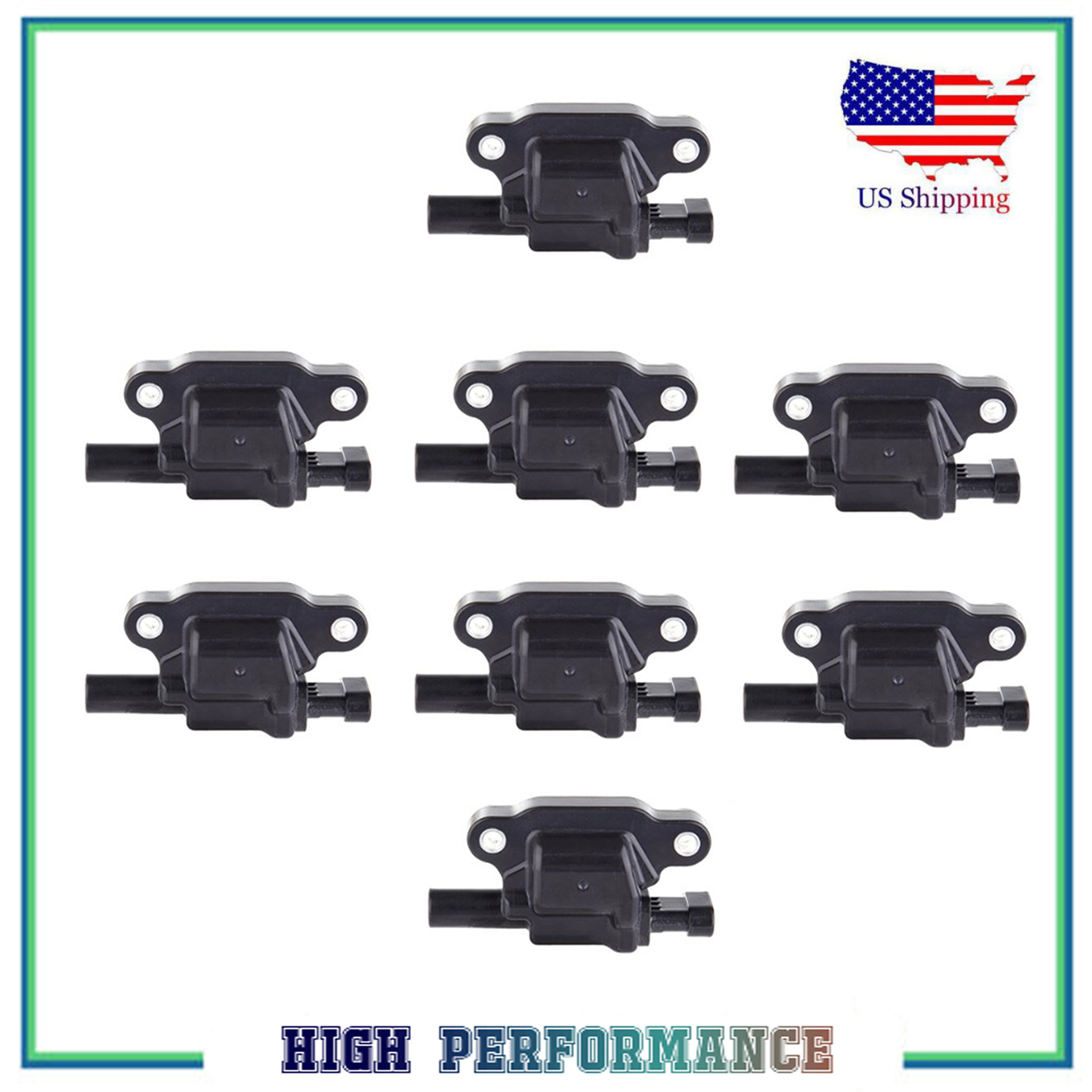 IC508 Fits 2005 Chrysler 300 C1414 2005 Jeep Grand Cherokee 04-05 Dodge Durango 03-05 Dodge Ram 56028394AC 2005 Magnum UF378 Ignition Coil Pack Set of 8-5.7L V8 Hemi Replaces# 56028394AB