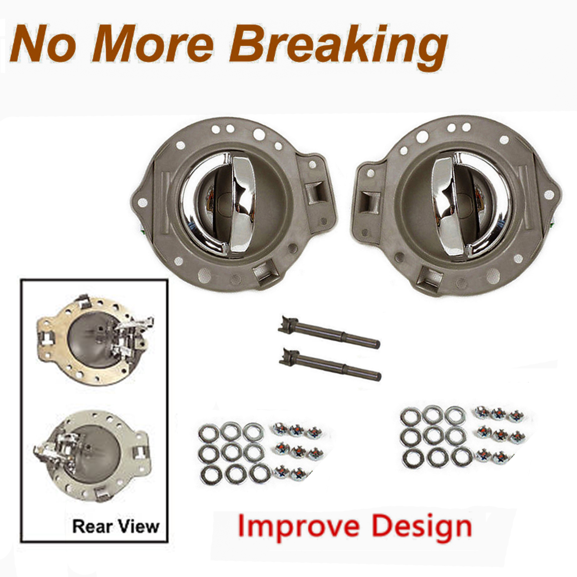 Inside Inner Door Handle DS501 For Jeep Commander 20062010 Khaki & Chrome 2PCS eBay