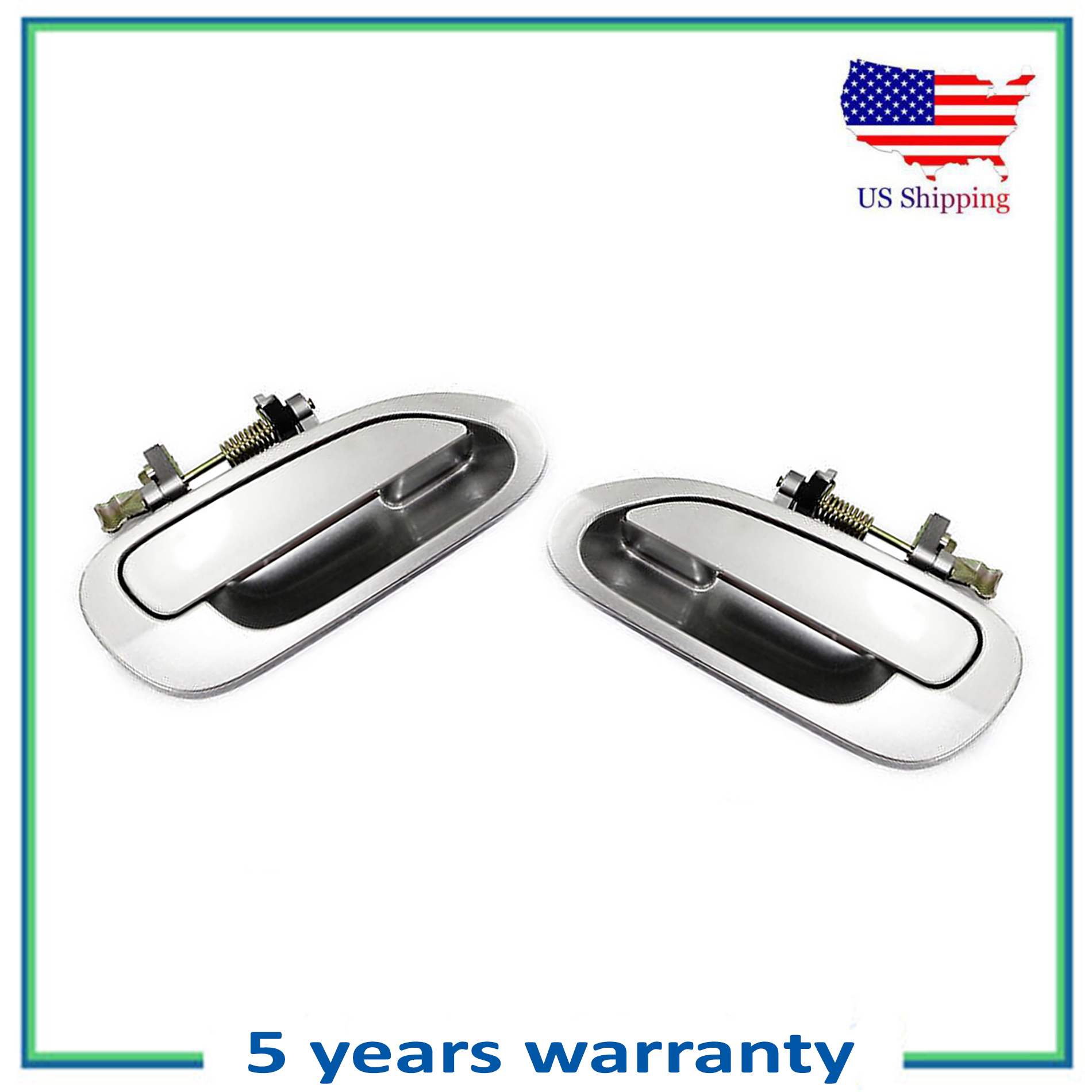 Door Outside Handle Silver Rear Right Replacement for 98-02 Honda Accord