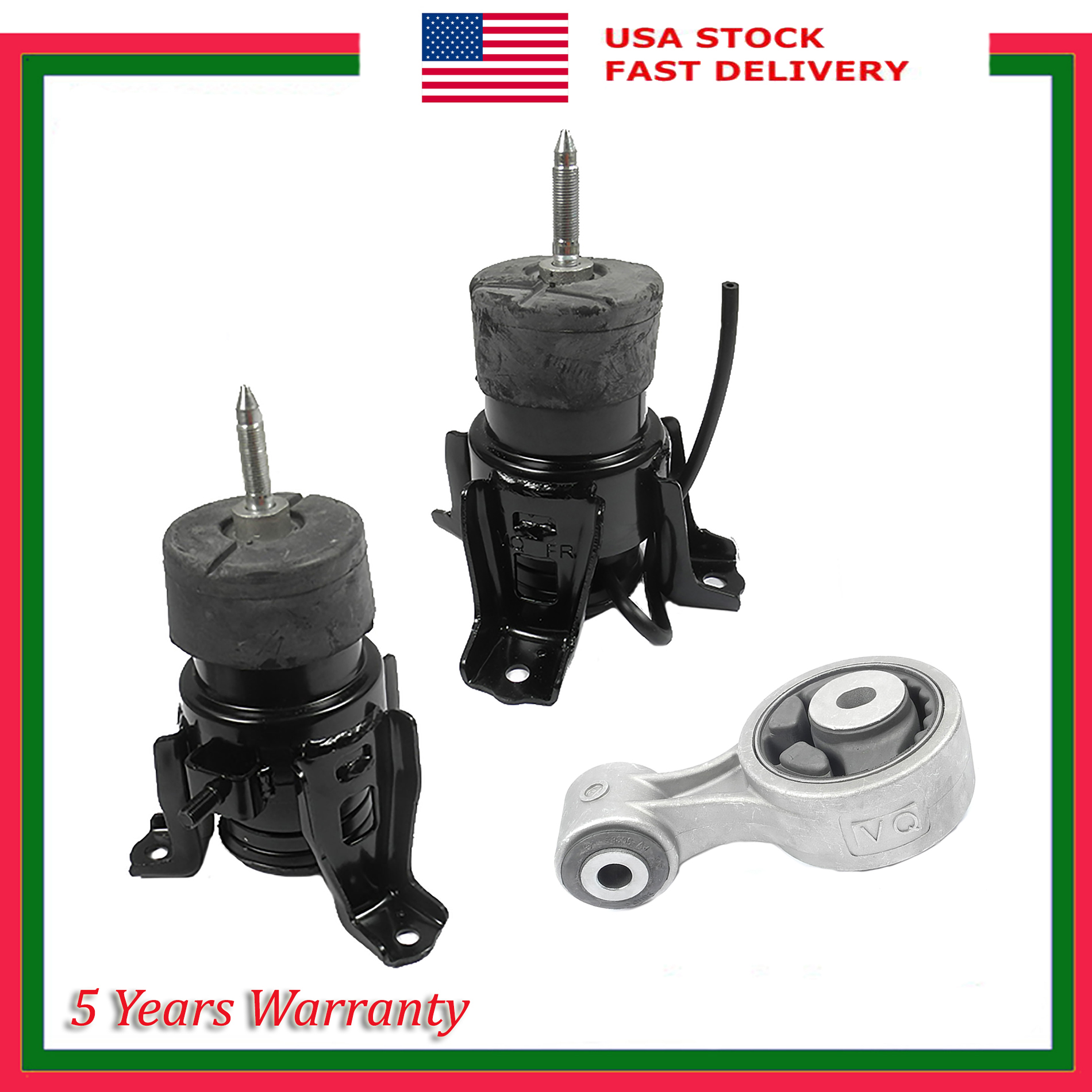 Set 3 Engine Motor & Torque Strut Mount For Nissan Murano FWD 2WD 3.5L