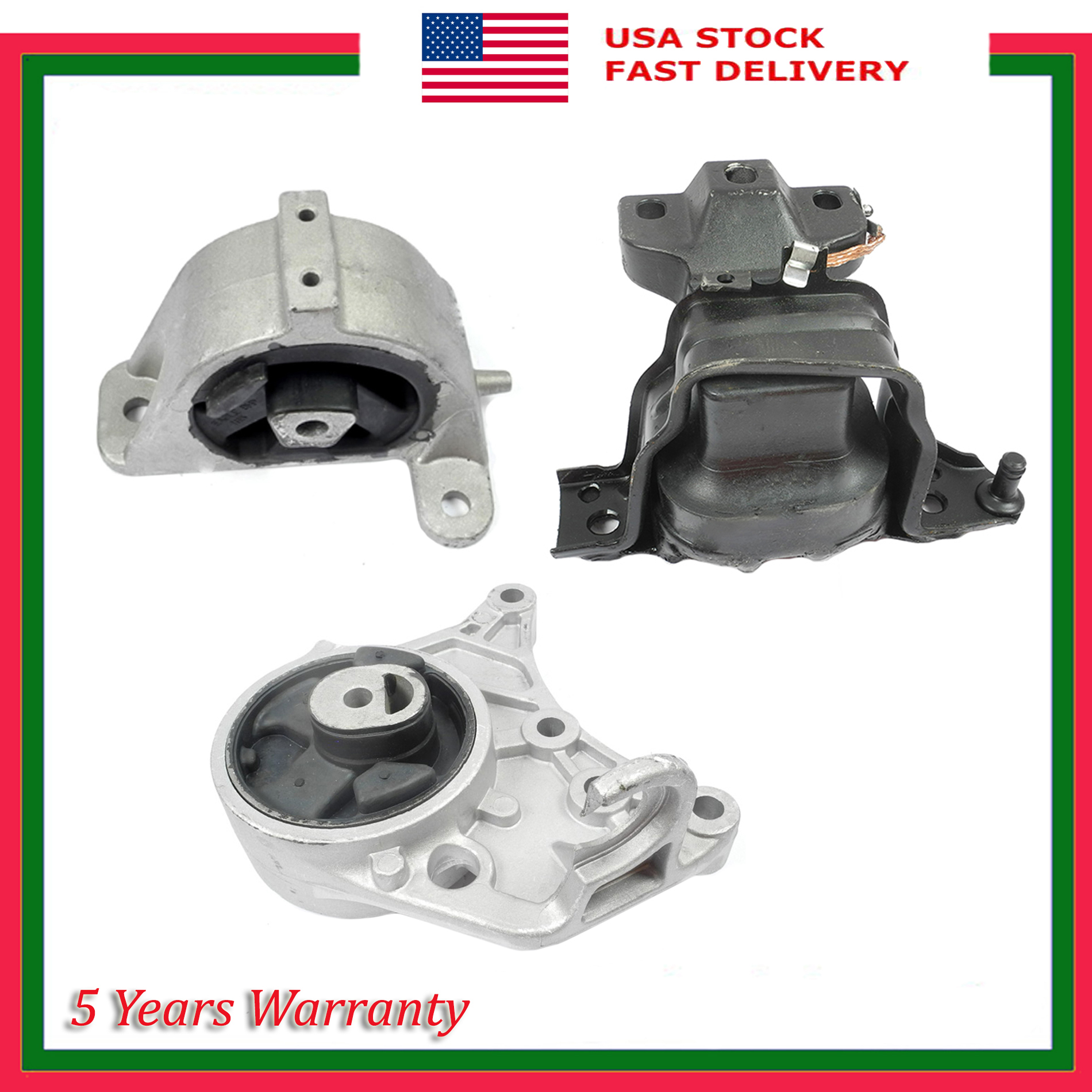 SUN AUTO 4-Piece Engine & Trans Mount Kit – Chrysler Dodge Grand Caravan 4.0L 2008-2010