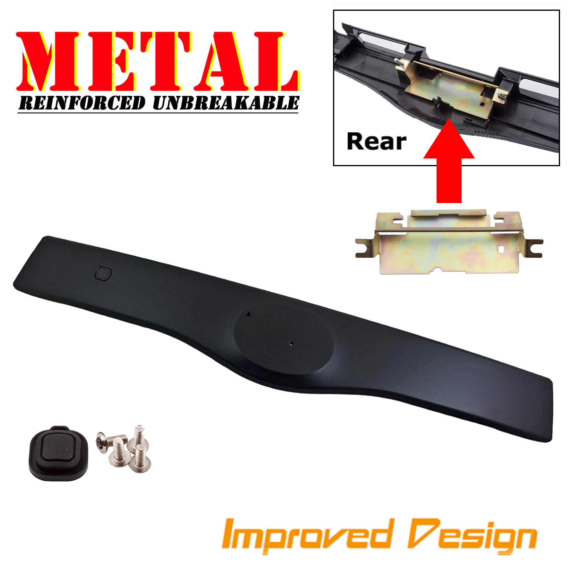 AUXITO Smooth Black Tailgate Liftgate Handle Garnish – For 2004-2009 Toyota Prius