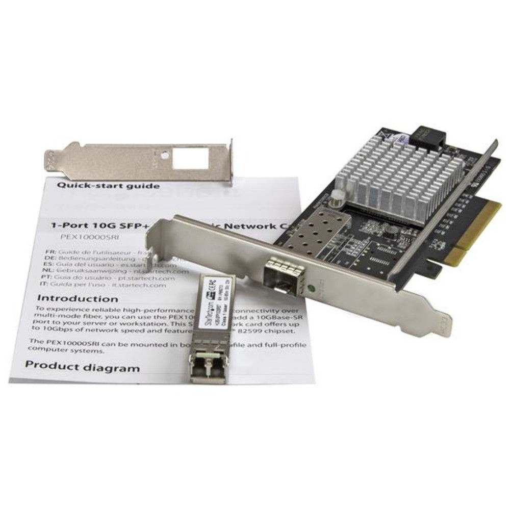 1Port 10G SFP+ Fiber Optic Network Card PCIe Intel
