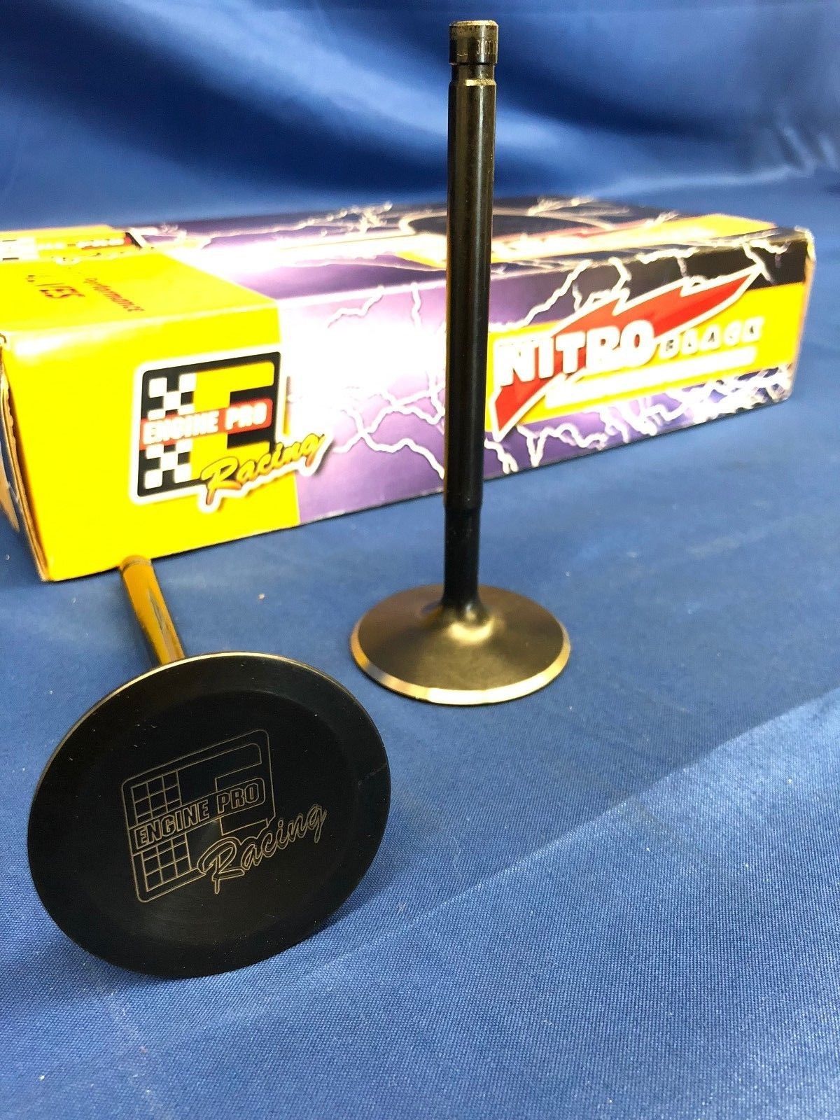 BBC 1.88" Dia 5.452" Nitro Black Perf Exhaust Valves Big Block Chevy 01