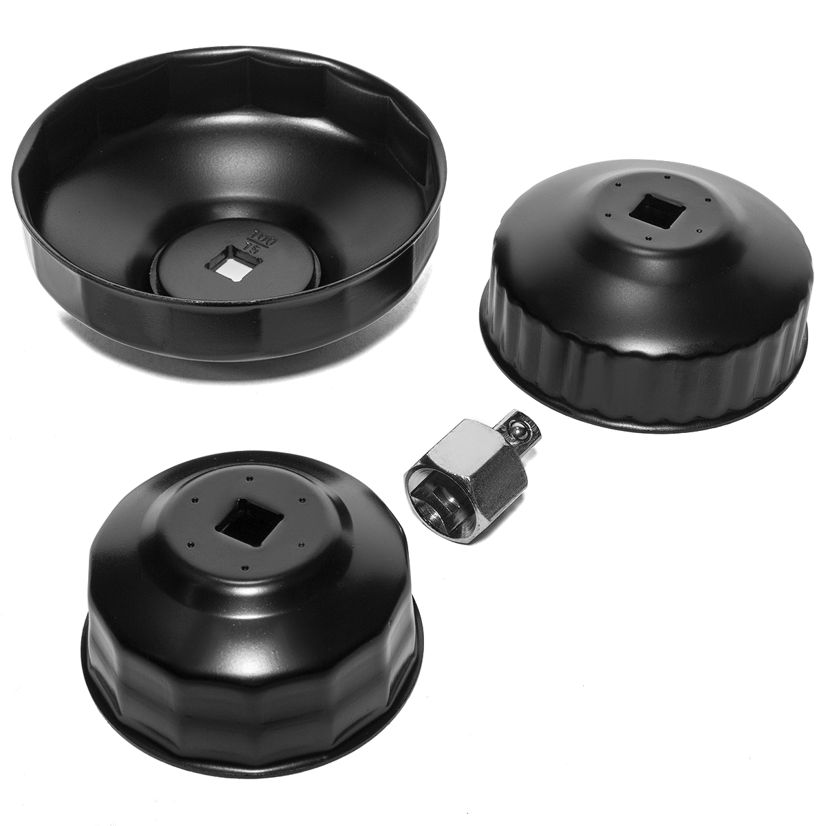 XtremepowerUS Universal 10pcs Oil Change Filter Cap Wrench Cup Socket