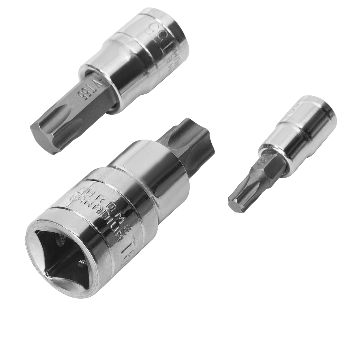 13PC Professional Security 1/4\" 3/8\" & 1/2\" Drive Impact Star Torque ...