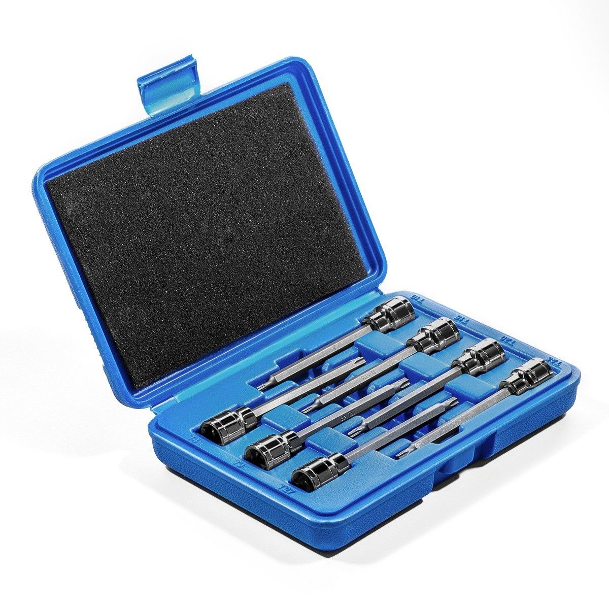 3/8 Extra Long Torx Deep Bit Socket Set Star Torque 7pc CRV with CASE NEW 710044844705 eBay