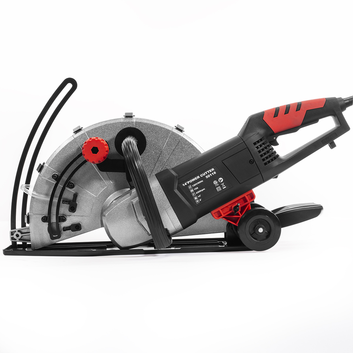 2600W 14" Portable Circular Concrete Cut Off Saw Cutter Wet Dry Masonry