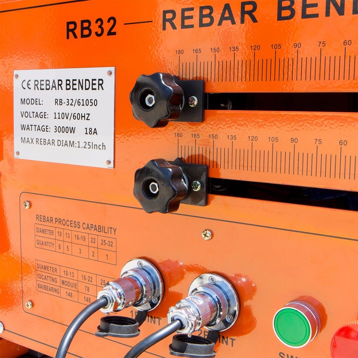 3000W Electric Rebar Bender Bending Table Bends 1.25" 32MM FREE stand