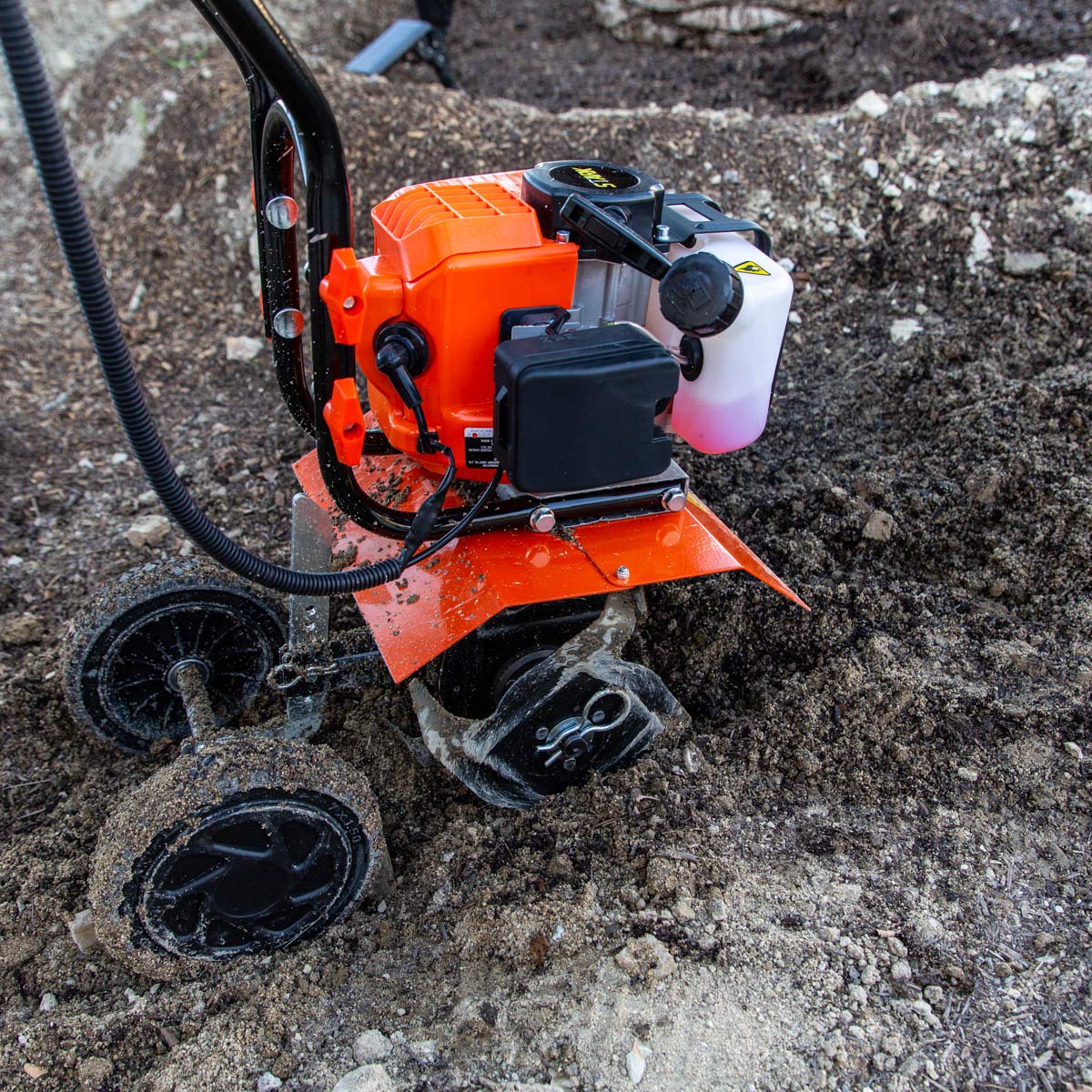 Commercial 2Cycle Gas Powered Garden Yard Grass Tiller Cultivator Walk