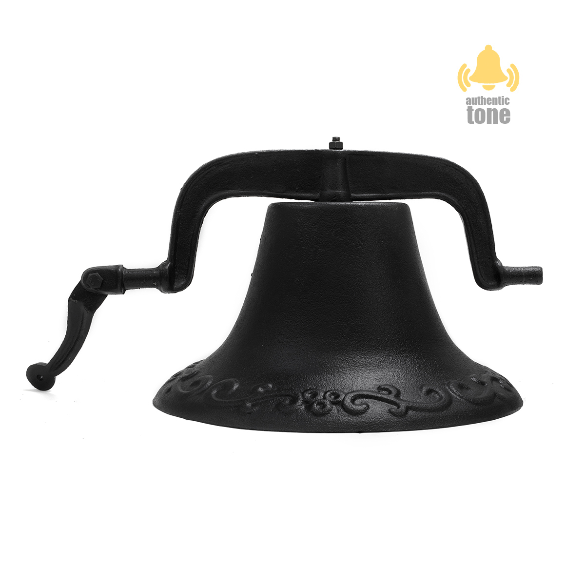 Large Cast Iron Dinner Bell Farm Church School 2 Antique Vintage Style