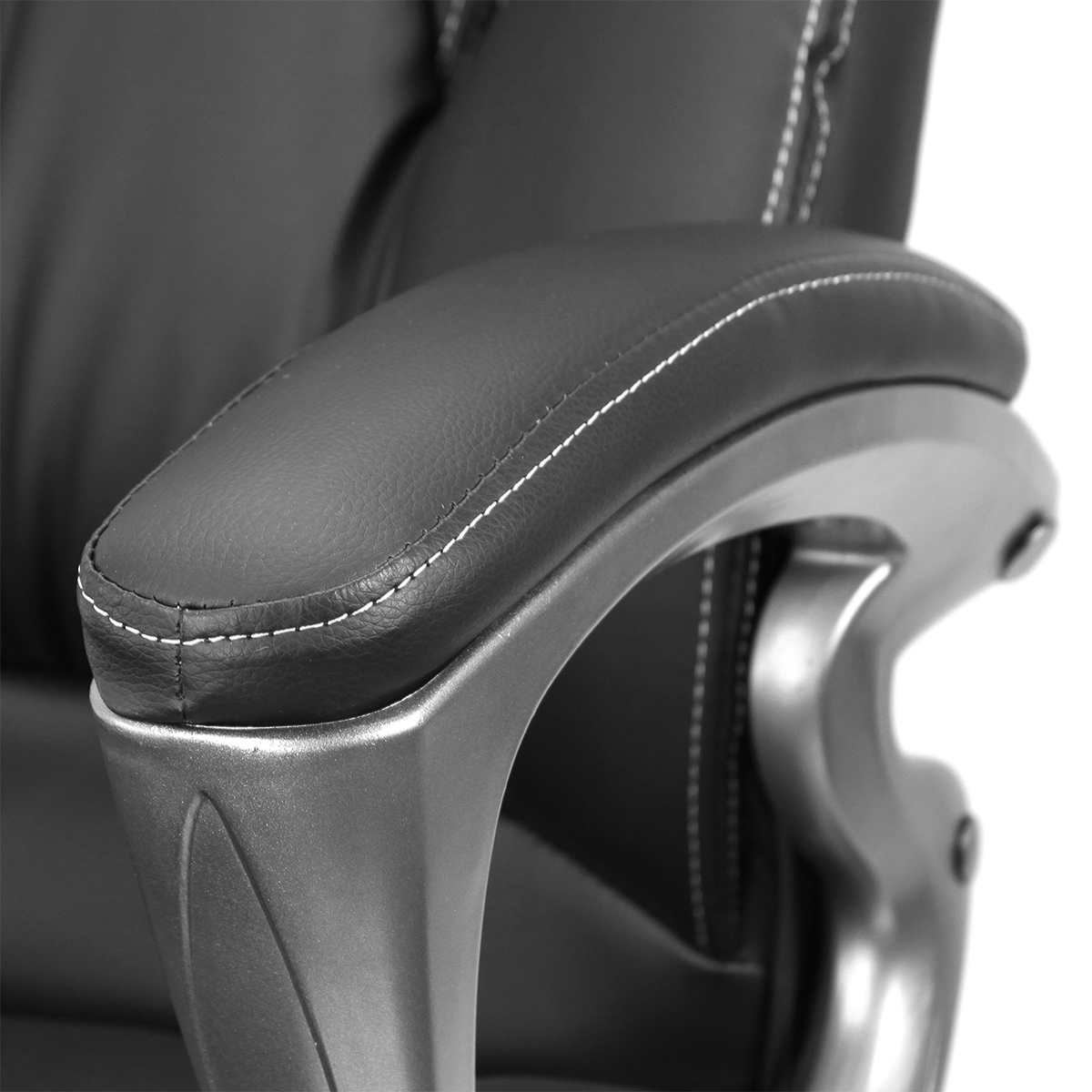 Black PU Leather High Back Office Chair Executive Task Ergonomic