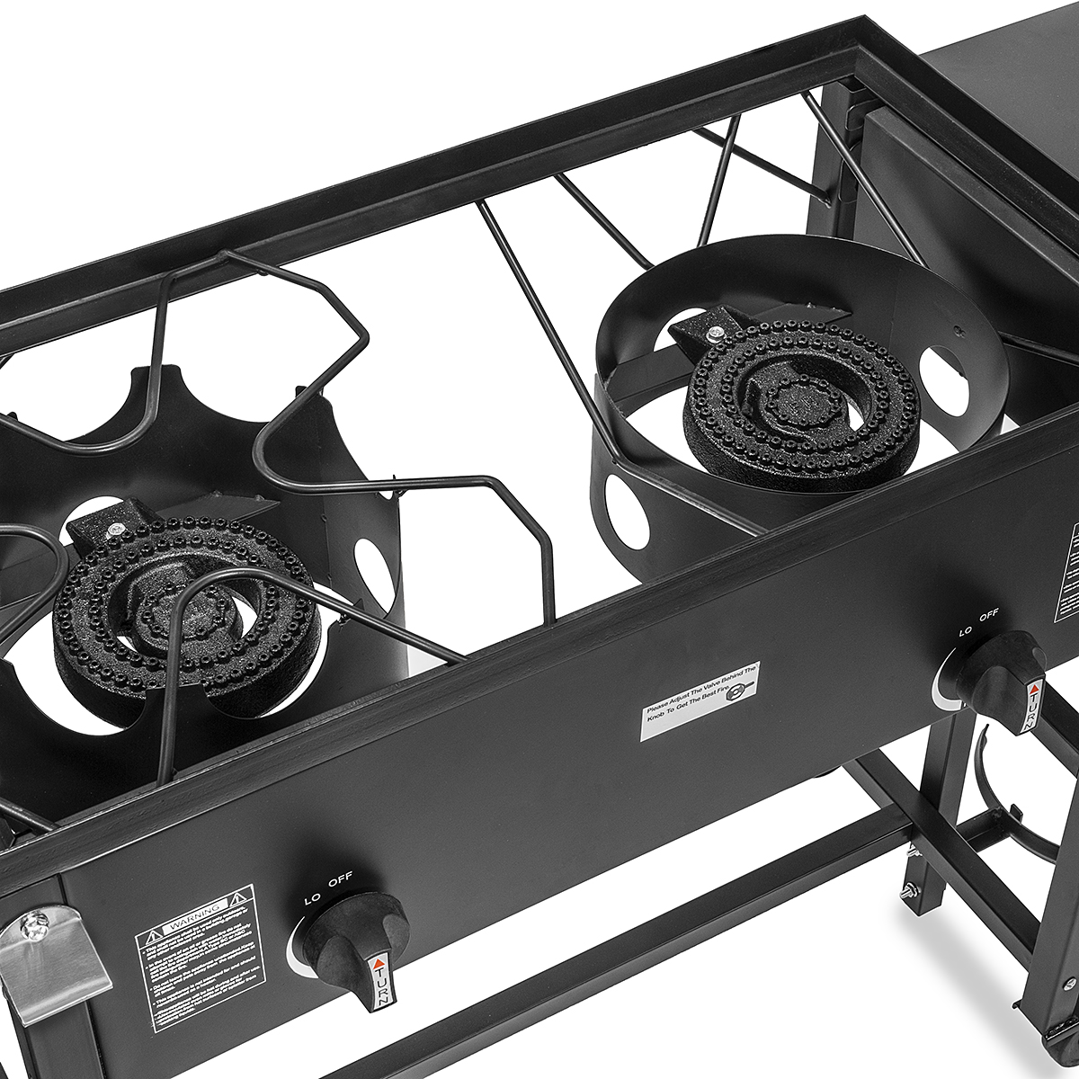 Outdoor Gas Propane Double Burner Station with Flat Top Griddle and