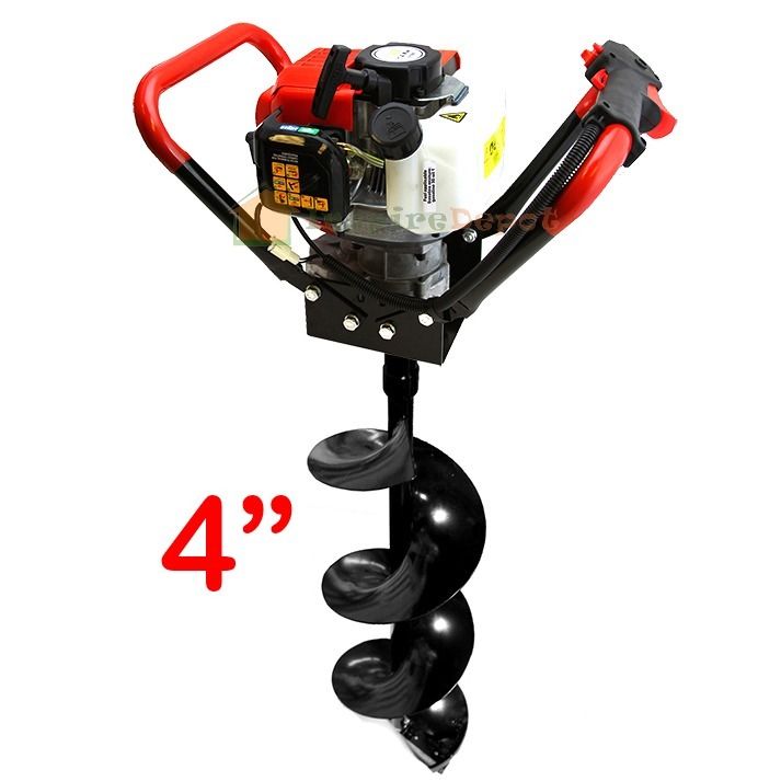 2.3HP 55cc Gas Post Earth ice dirt Hole auger Digger Borer w/ Auger