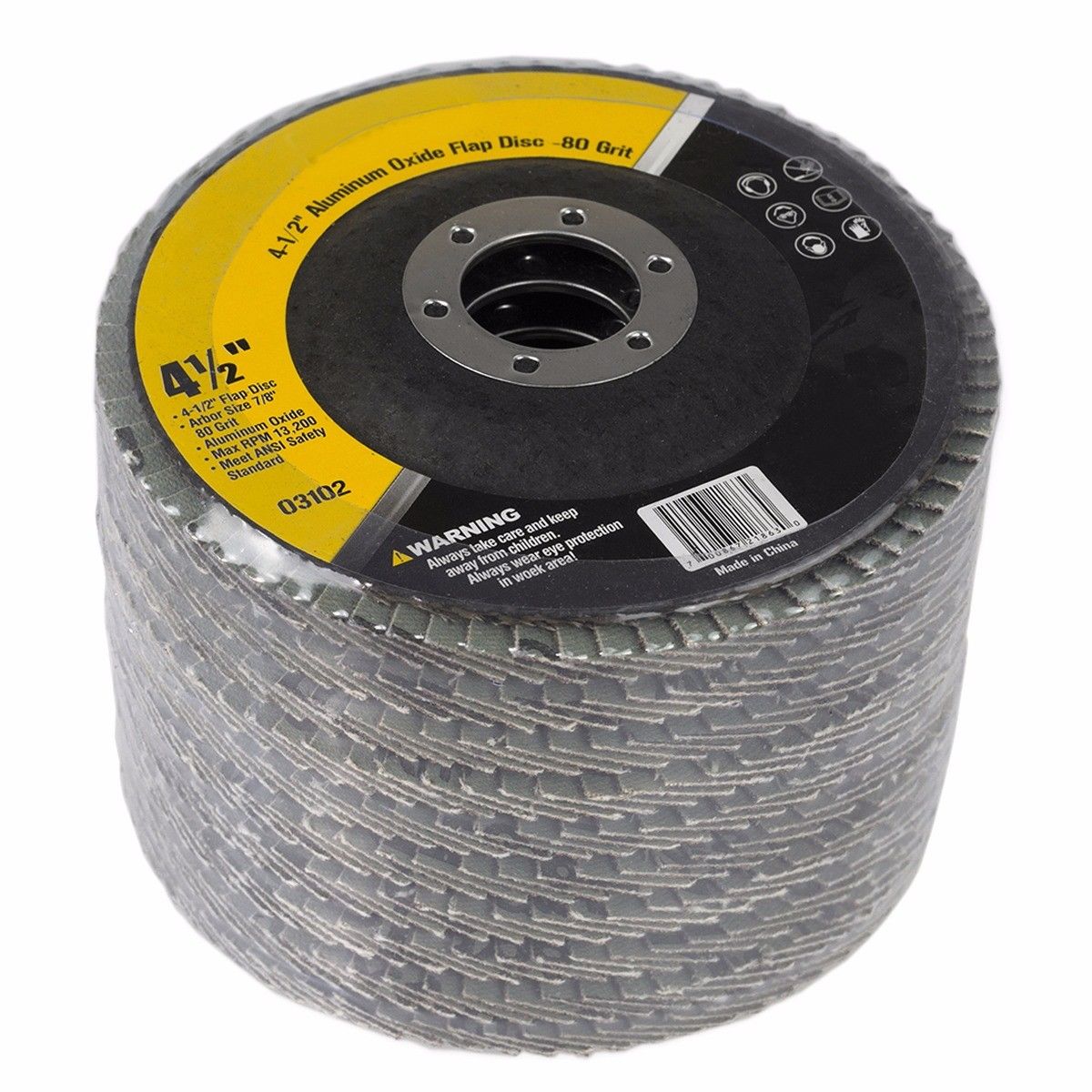 10 x 4 Inch 80 Grit Flat Aluminum Oxide Flap Disc Grinding Wheel Sanding Disc