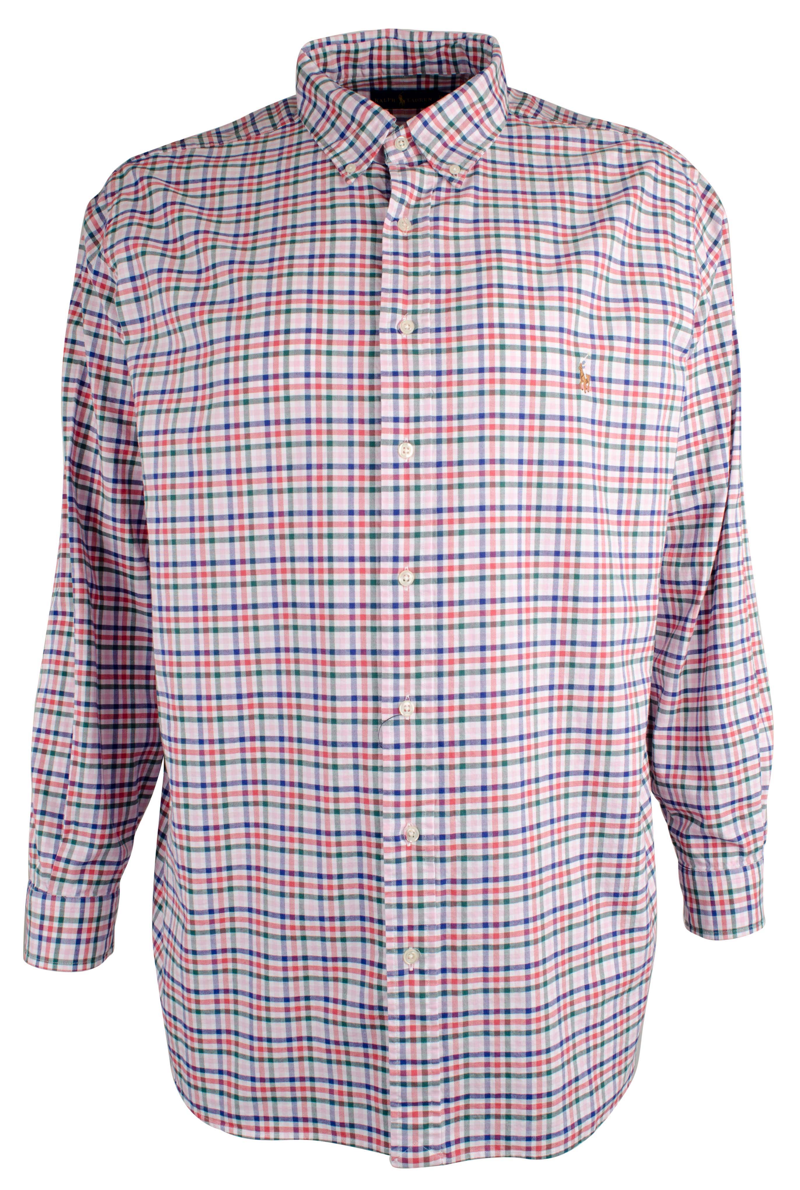 Polo Ralph Lauren Mens Big Tall Plaid Long Sleeve Shirt