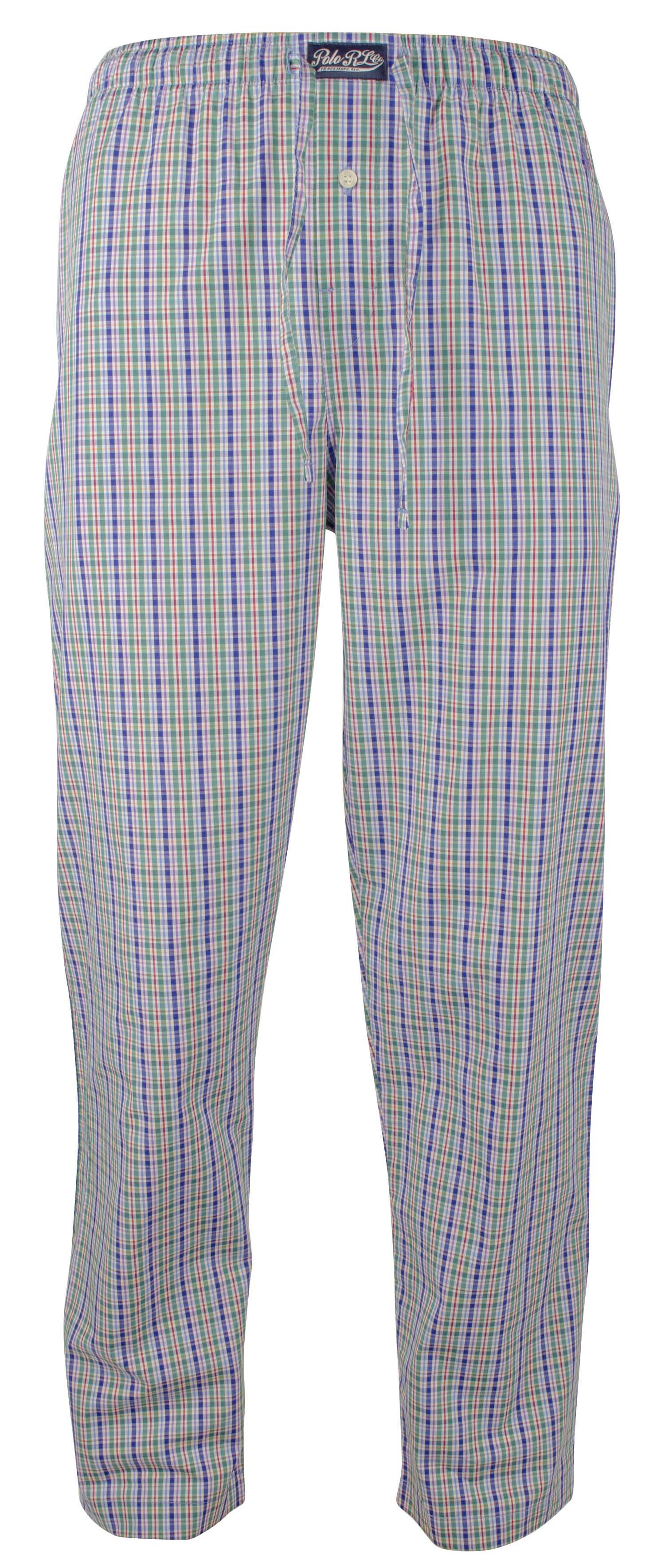 mens polo plaid pajama pants