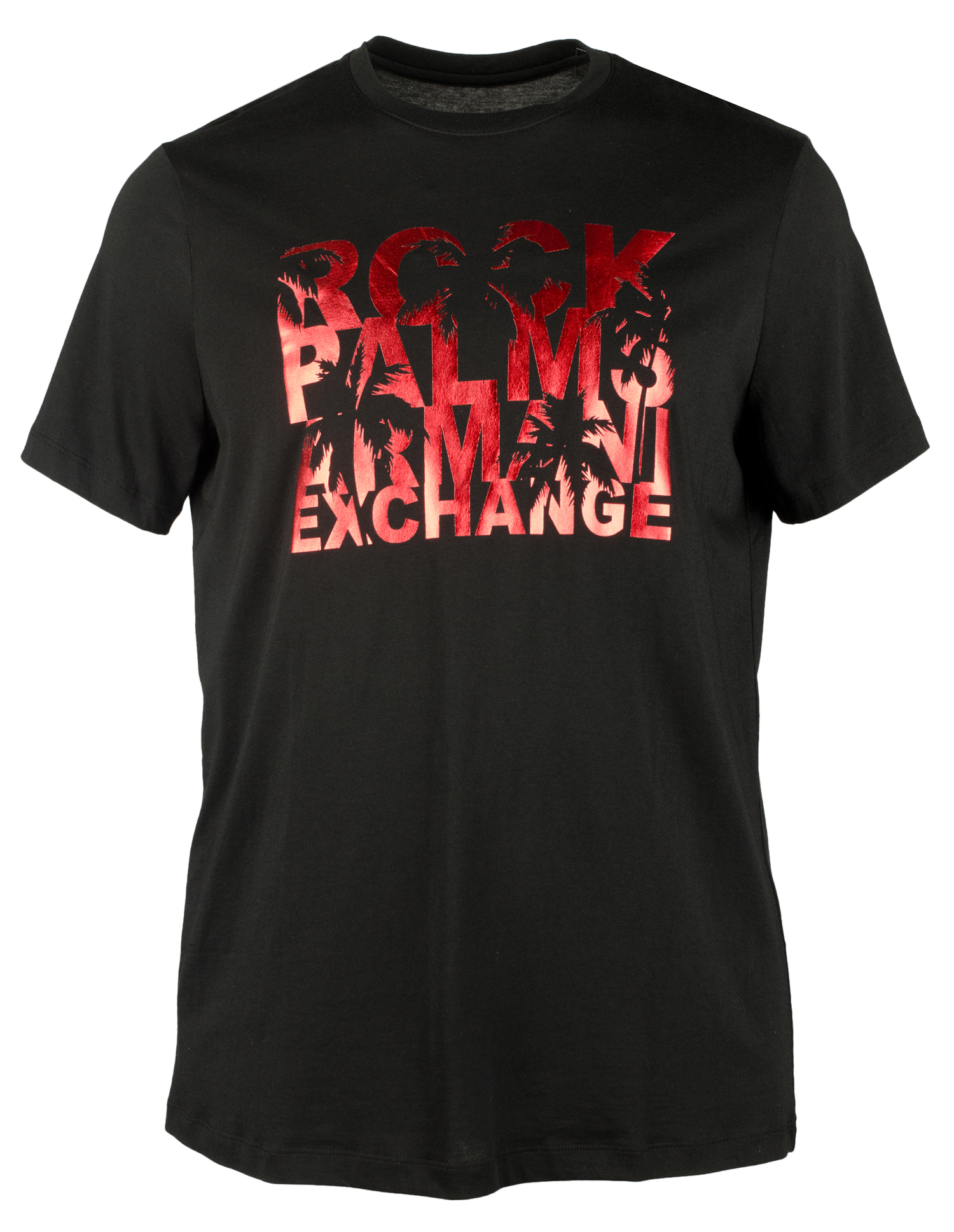 black and red armani exchange shirt